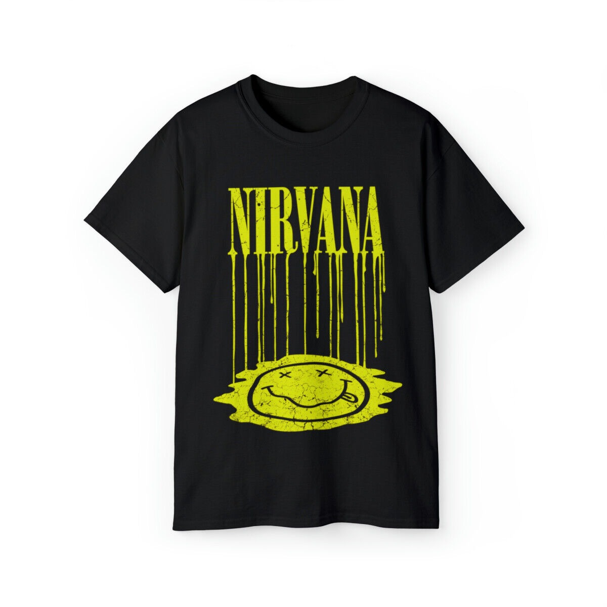 Unisex Nirvana rock band fan shirt black Cotton Tee