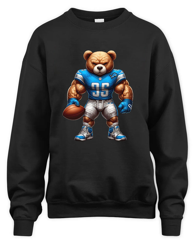 Detroit Lions Mascost bear Graphic Tee Unisex Sweatshirt