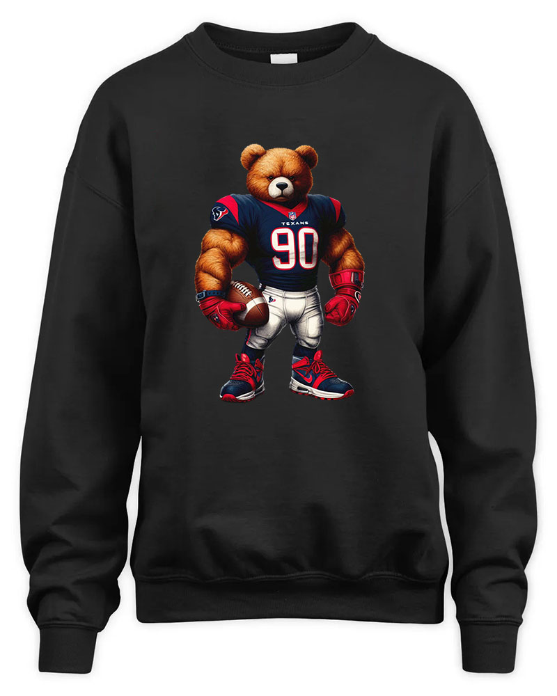 Houston Texans Mascost bear Graphic Tee Unisex Sweatshirt