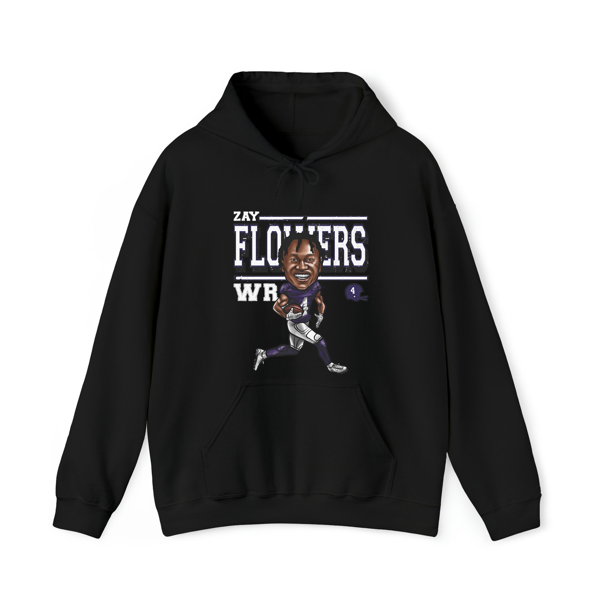 Zay Flowers Baltimore Cartoon Graphic Unisex Hoodie