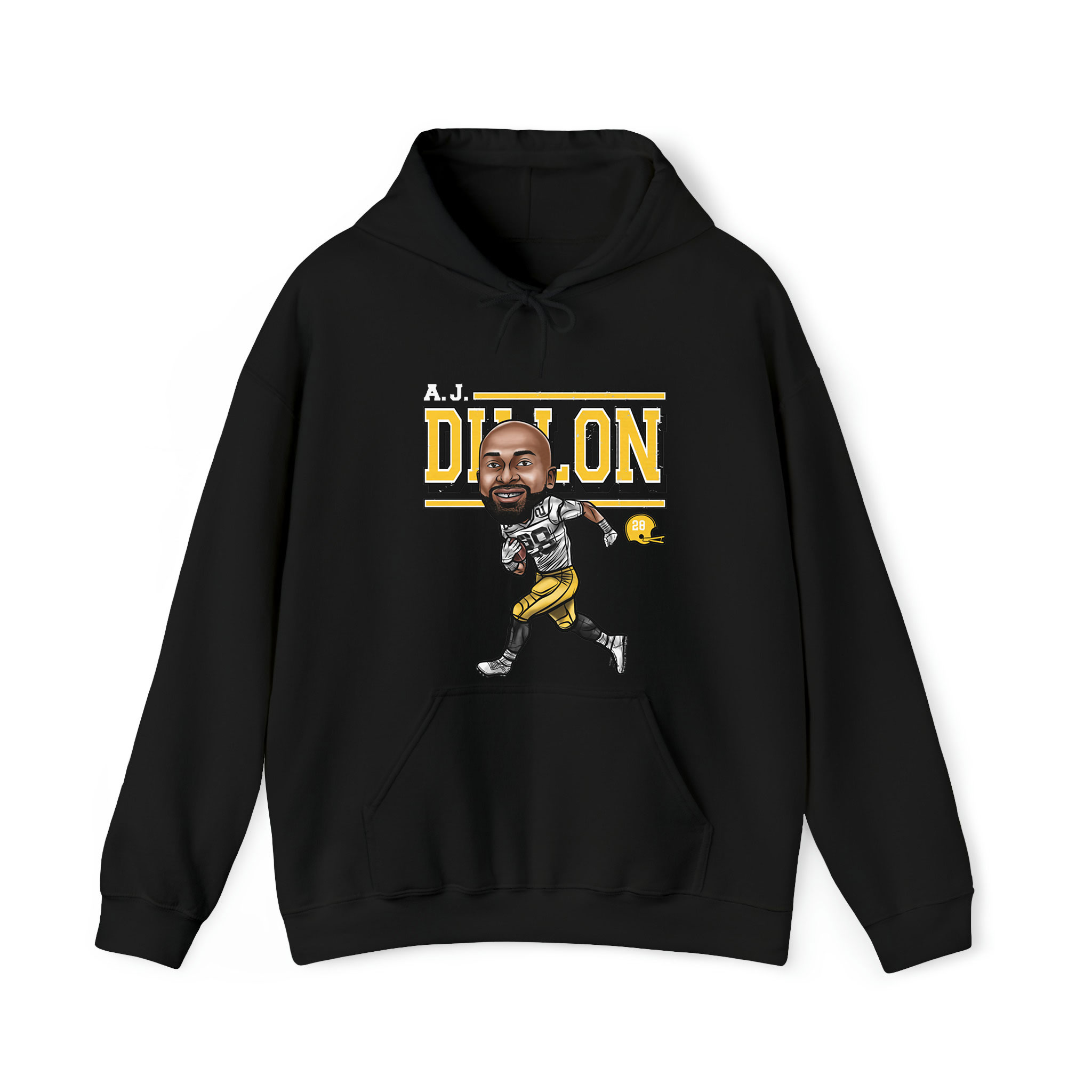 AJ Dillon Green Bay Cartoon Graphic Unisex Hoodie