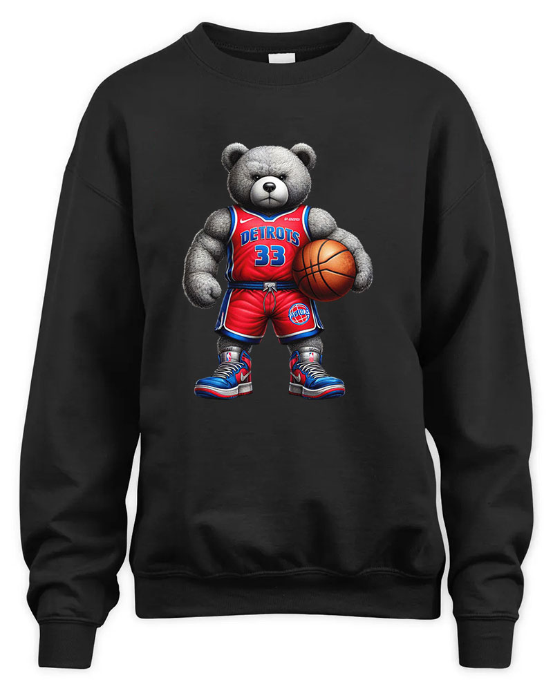 Detroit Pistons Mascost bear Graphic Tee Unisex Sweatshirt