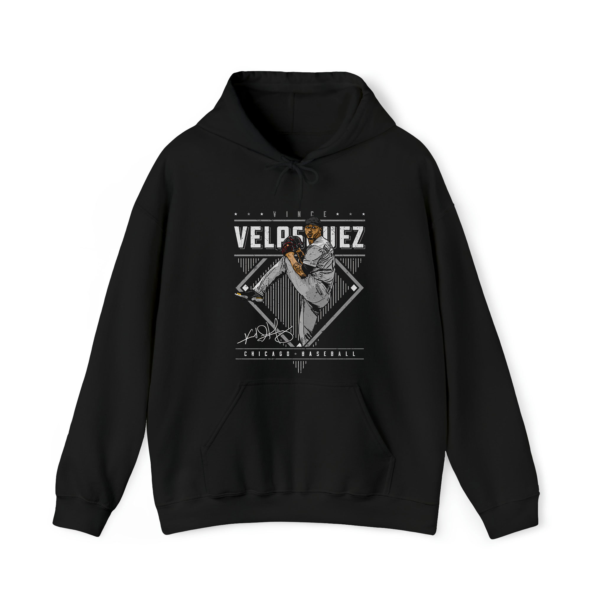 Vince Velasquez Chicago W Diamond Name Graphic Unisex Hoodie