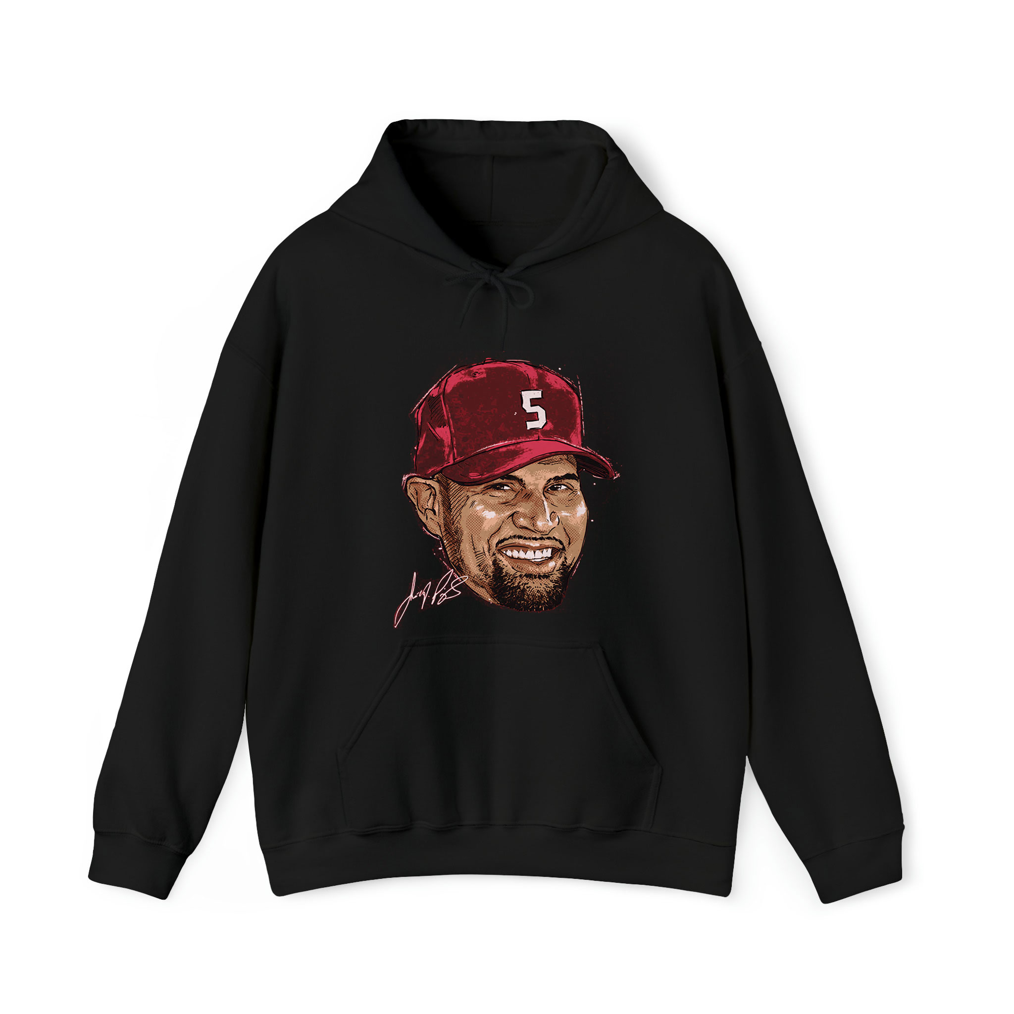 Albert Pujols St Louis Portrait Graphic Unisex Hoodie