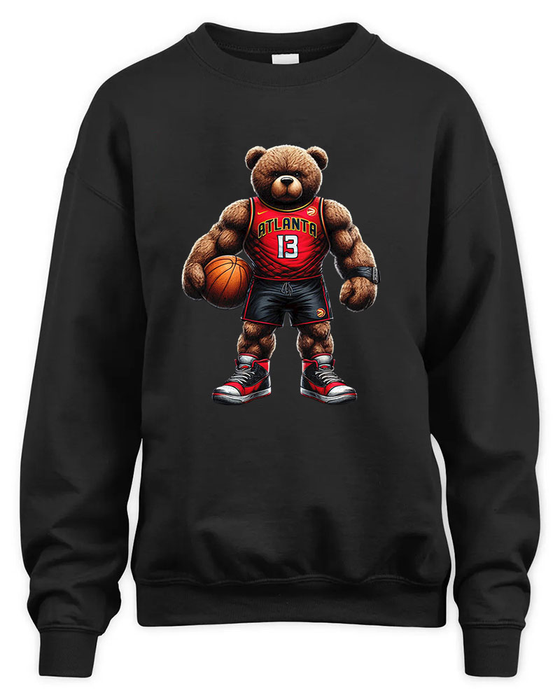 Atlanta Hawks Mascost bear Graphic Tee Unisex Sweatshirt