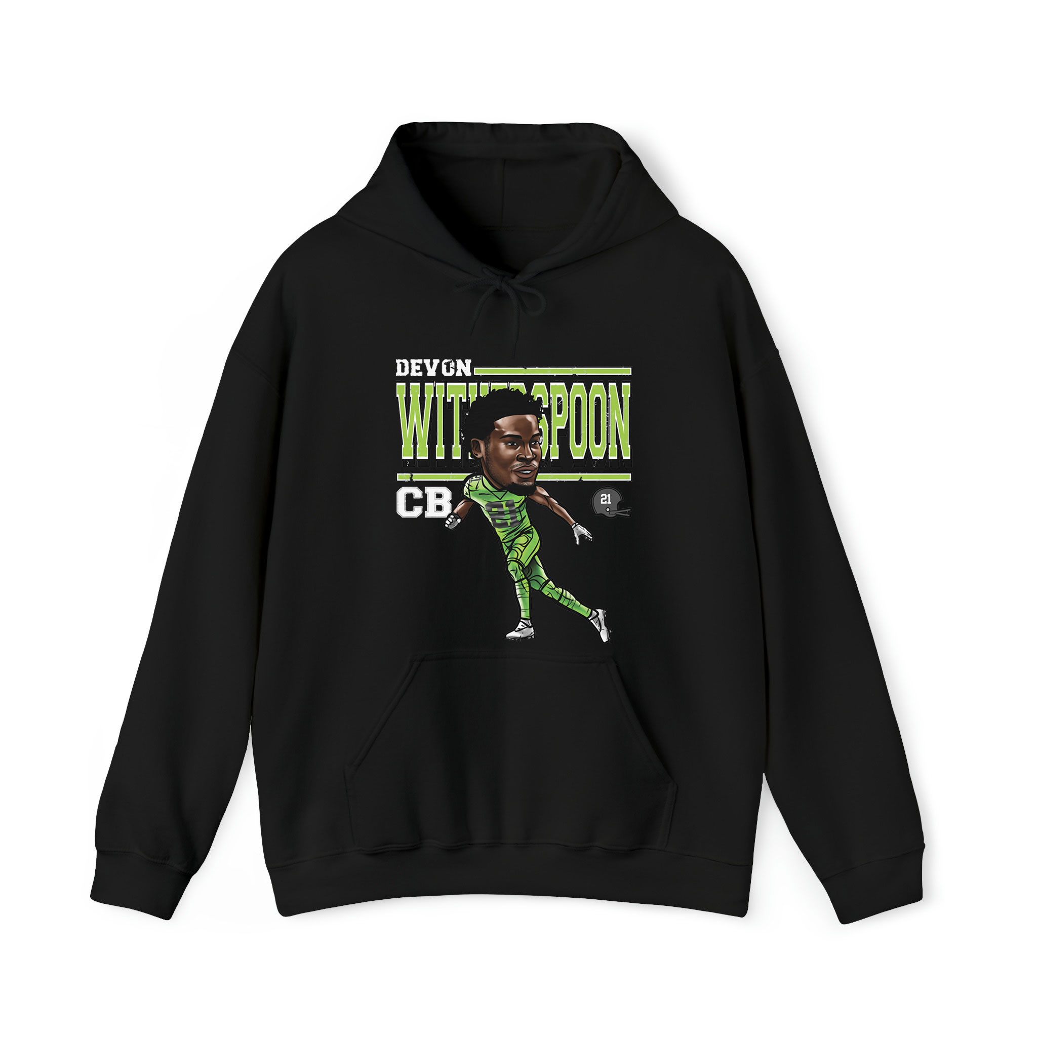 Devon Witherspoon Seattle Cartoon Graphic Unisex Hoodie