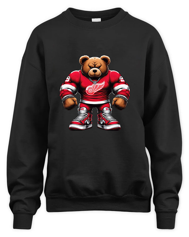 Detroit Red Wings Mascost bear Graphic Tee Unisex Sweatshirt