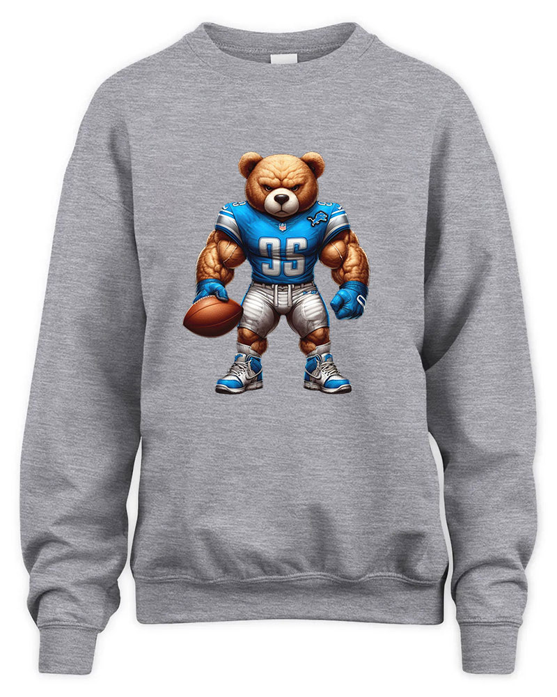 Detroit Lions Mascost bear Graphic Tee Unisex Sweatshirt