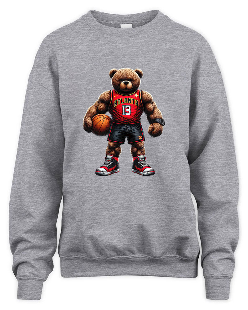 Atlanta Hawks Mascost bear Graphic Tee Unisex Sweatshirt