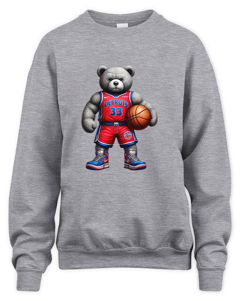 Detroit Pistons Mascost bear Graphic Tee Unisex Sweatshirt