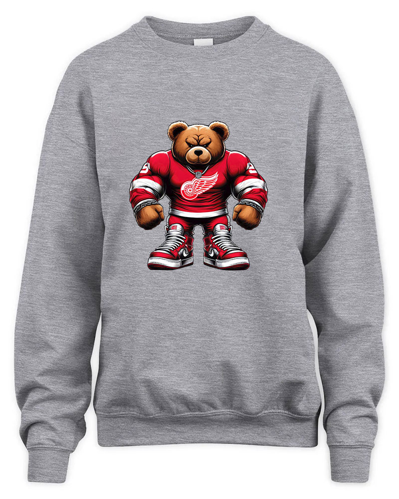 Detroit Red Wings Mascost bear Graphic Tee Unisex Sweatshirt