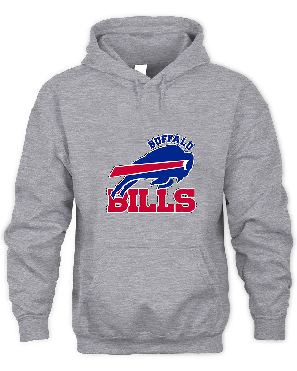 Vintage Buffalo Bills Bison Football Team Cool Graphic Tee Unisex Hooded-Sport Grey