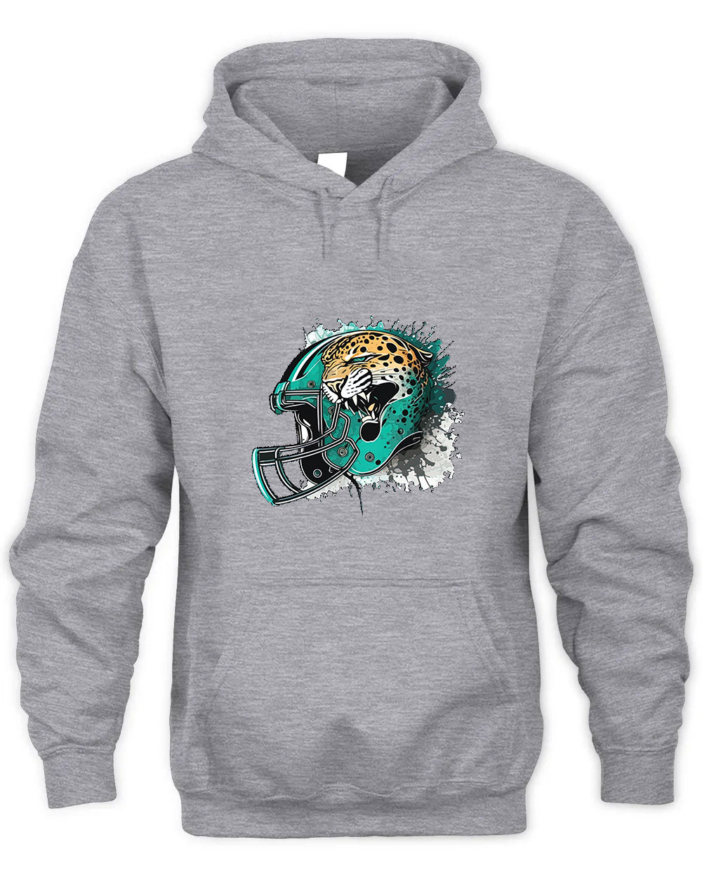 Vintage Jaguars Team Graphic Tee Unisex Hooded-Sport Grey