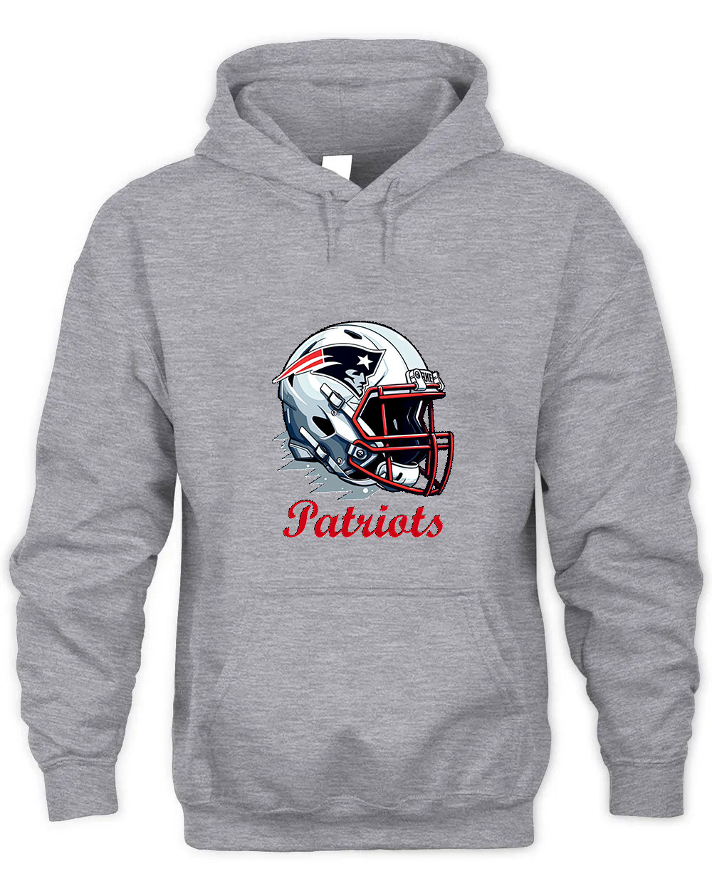 Vintage Patriots Graphic Tee Unisex Hooded-Sport Grey