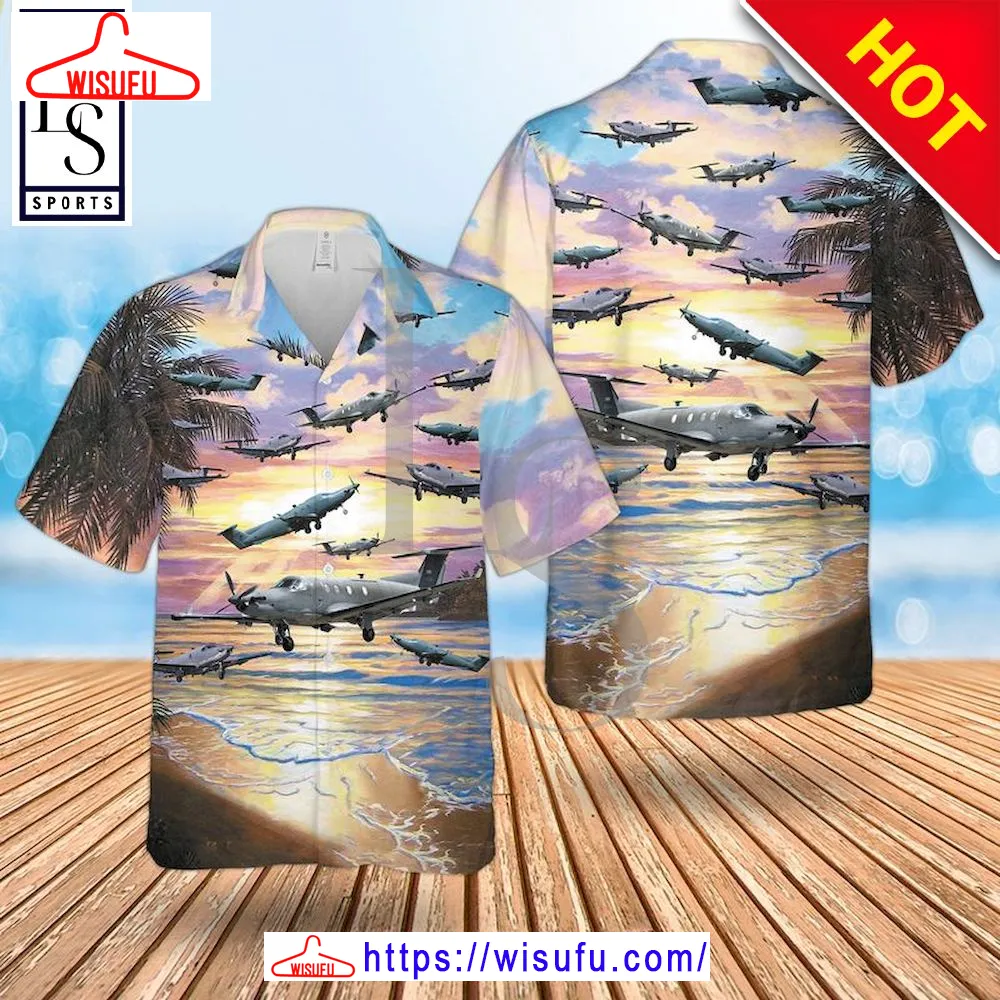 United States Air Force Pilatus U-28a Draco Hawaiian Shirt, New Fashion Gifts