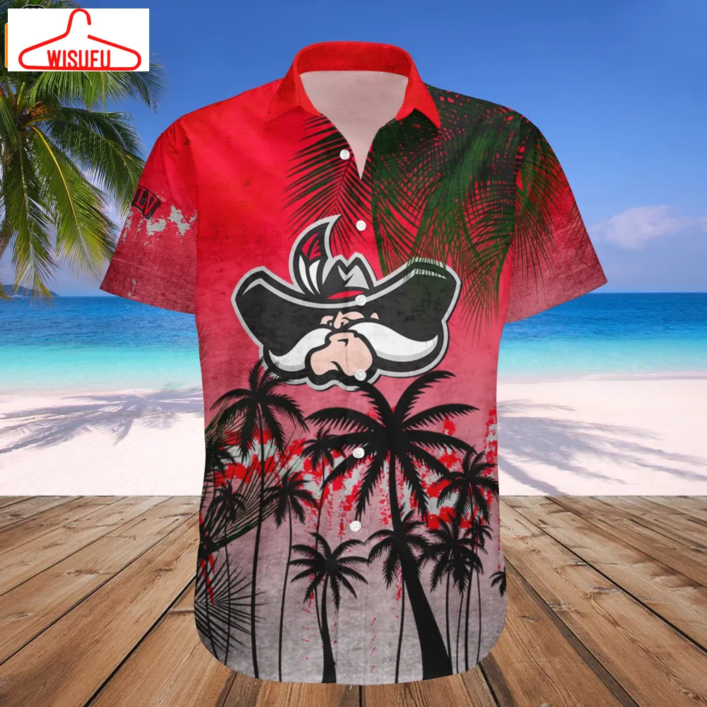 Unlv Rebels Coconut Tree Tropical Grunge Hawaiian Shirt, New Fashion Gifts