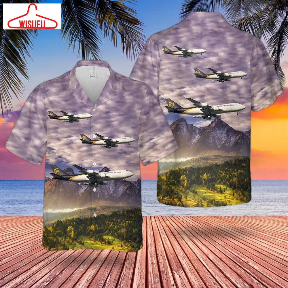 Ups Boeing 747-428f Scd Hawaiian Shirt, New Fashion Gifts