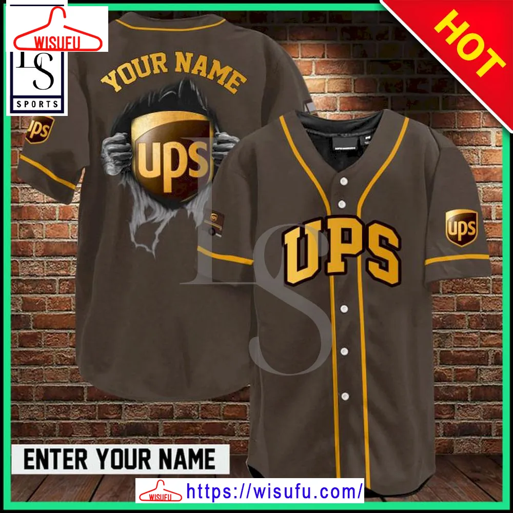 Ups Custom Name Baseball Jersey, New Fashion Gifts