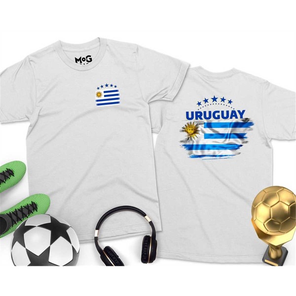 Uruguay World Futbol Cup T-Shirt Copa Mundial de Ftbol de Uruguay Camiseta World Football Cup Uruguay Tshirts World Foot