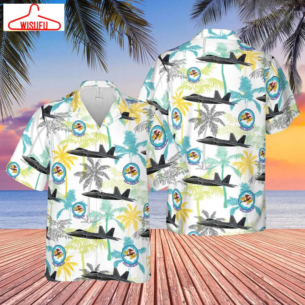 Us Air Force 301st Fighter Squadron F-22a Raptor Hawaiian Shirt, New Fashion Gifts