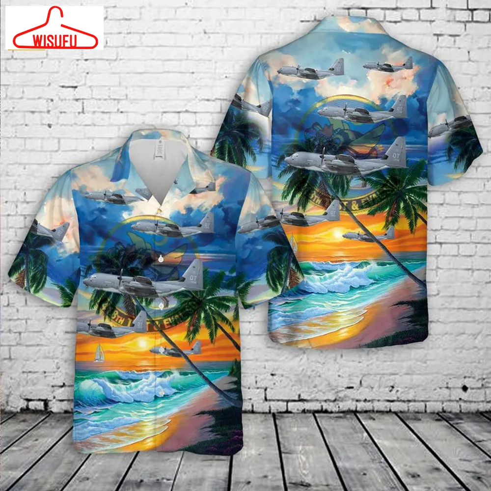 Us Air Force 418th Test And Evaluation Squadron Lockheed Hc-130j Combat King Ii Hawaiian Shirt, New Fashion Gifts