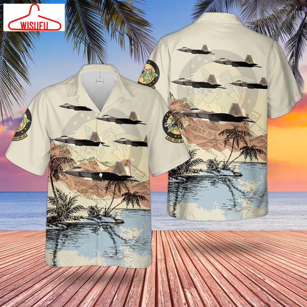 Us Air Force 422d Test And Evaluation Squadron Lockheed Martin F-22a Block 30 Raptor 06-4124 Hawaiian Shirt, New Fashion Gifts