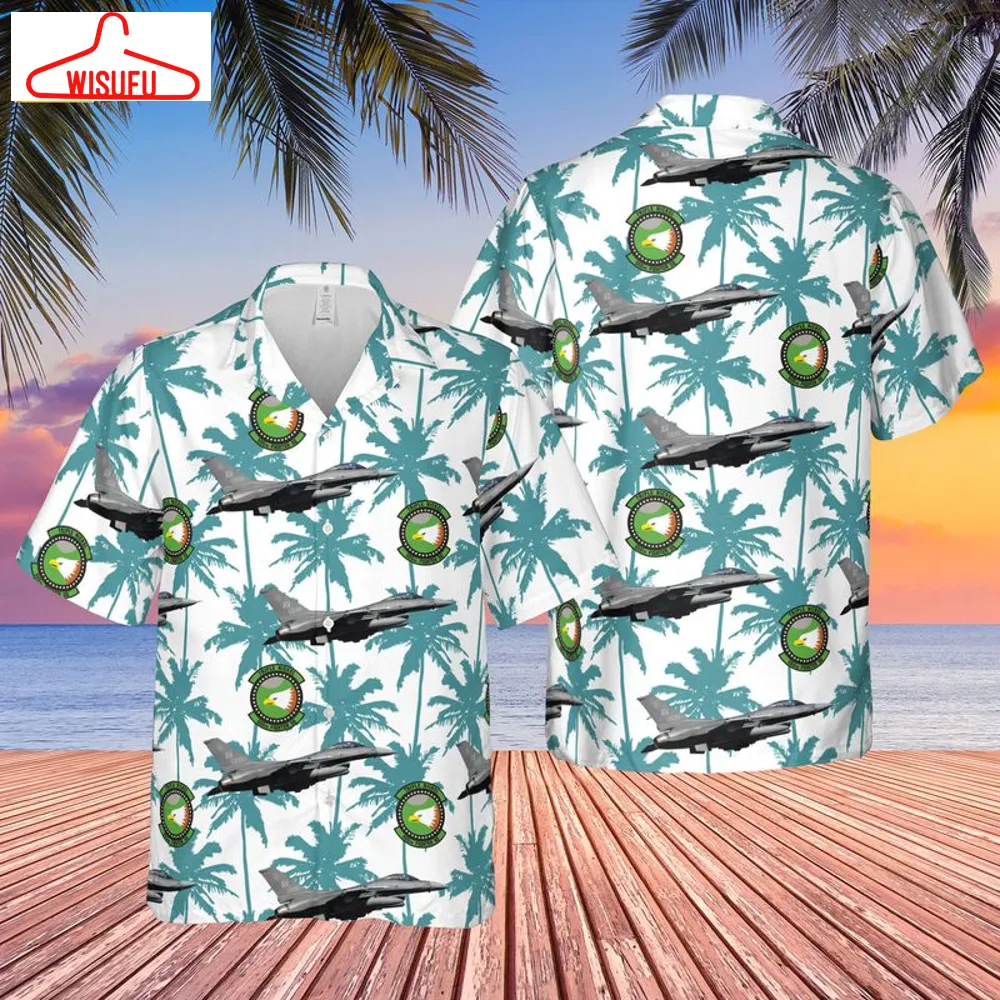 Us Air Force 555th Fighter Squadron F-16c Fighting Falcon Hawaiian Shirt, New Fashion Gifts