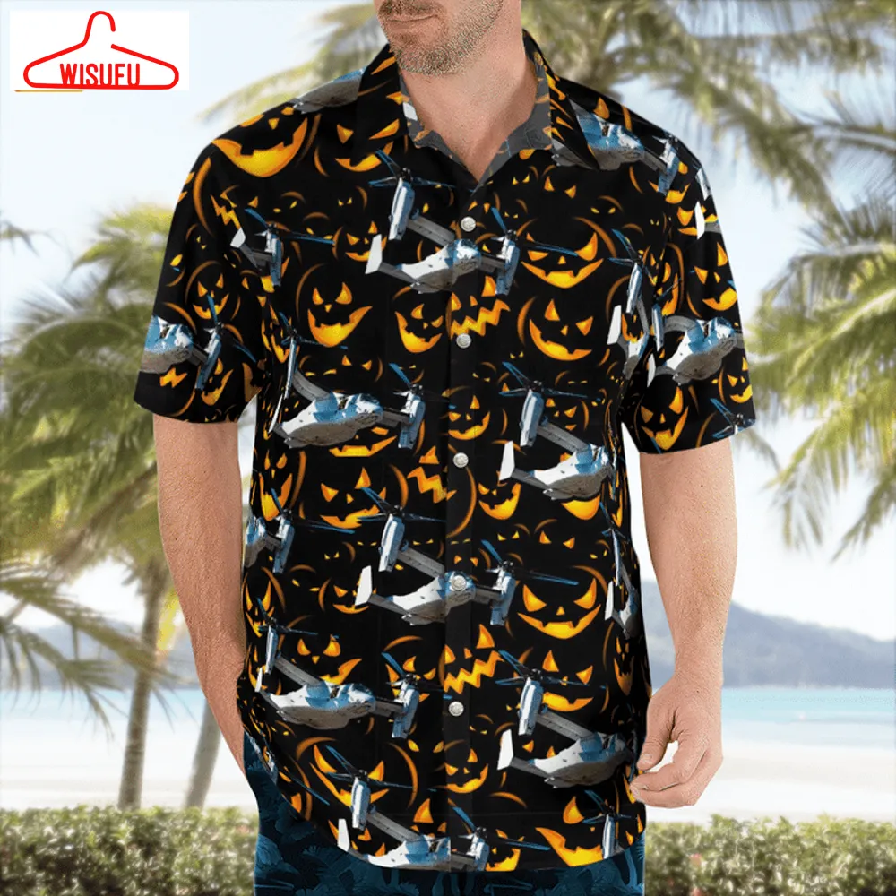 Us Air Force Bell Boeing V-22 Osprey Halloween Hawaiian Shirt, New Fashion Gifts