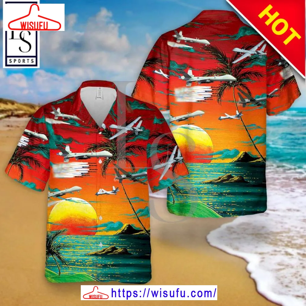 Us Air Force General Atomics Mq-9 Reaper Hawaiian Shirt, New Fashion Gifts