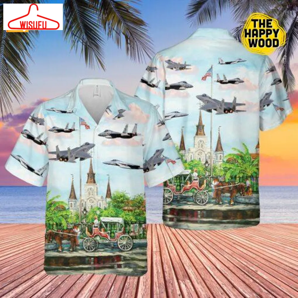 Us Air Force Lou-isiana Air National Guard Eagle Sky Hawaiian Shirt, New Fashion Gifts