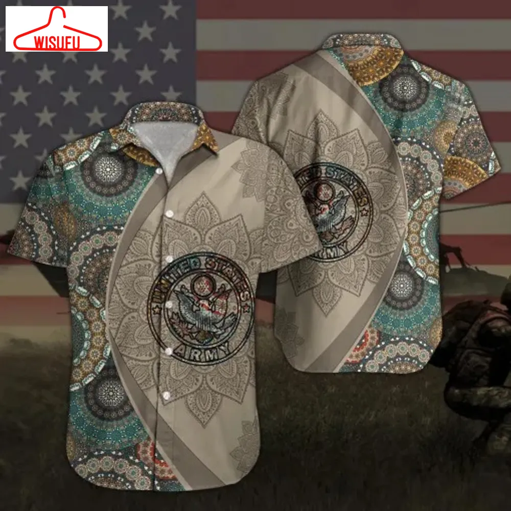 Us Army All Over Printed Hawaiian Shirt, New Fashion Gifts