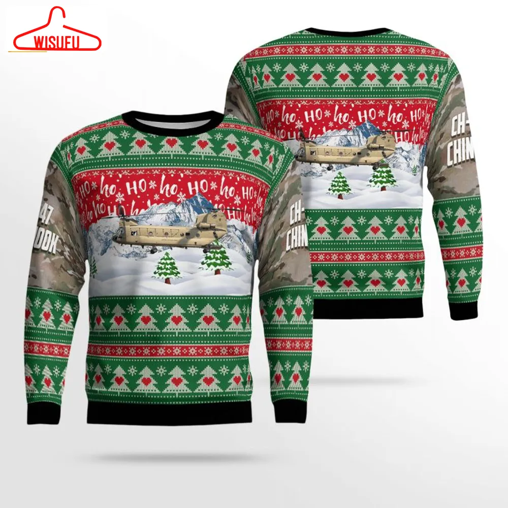 Us Army Ch-47f Chinook Ugly Christmas Sweater