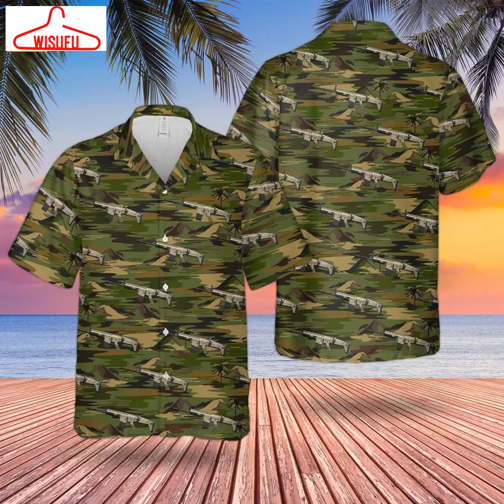 Us Army Fn Mk.17 Scar-h Hawaiian Shirt, New Fashion Gifts