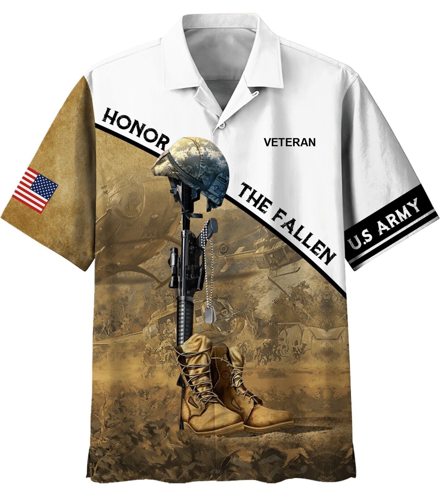 Us Army Honor The Fallen Us Army Hawaiian Shirt For Men, Veterans, S-5XL US Size