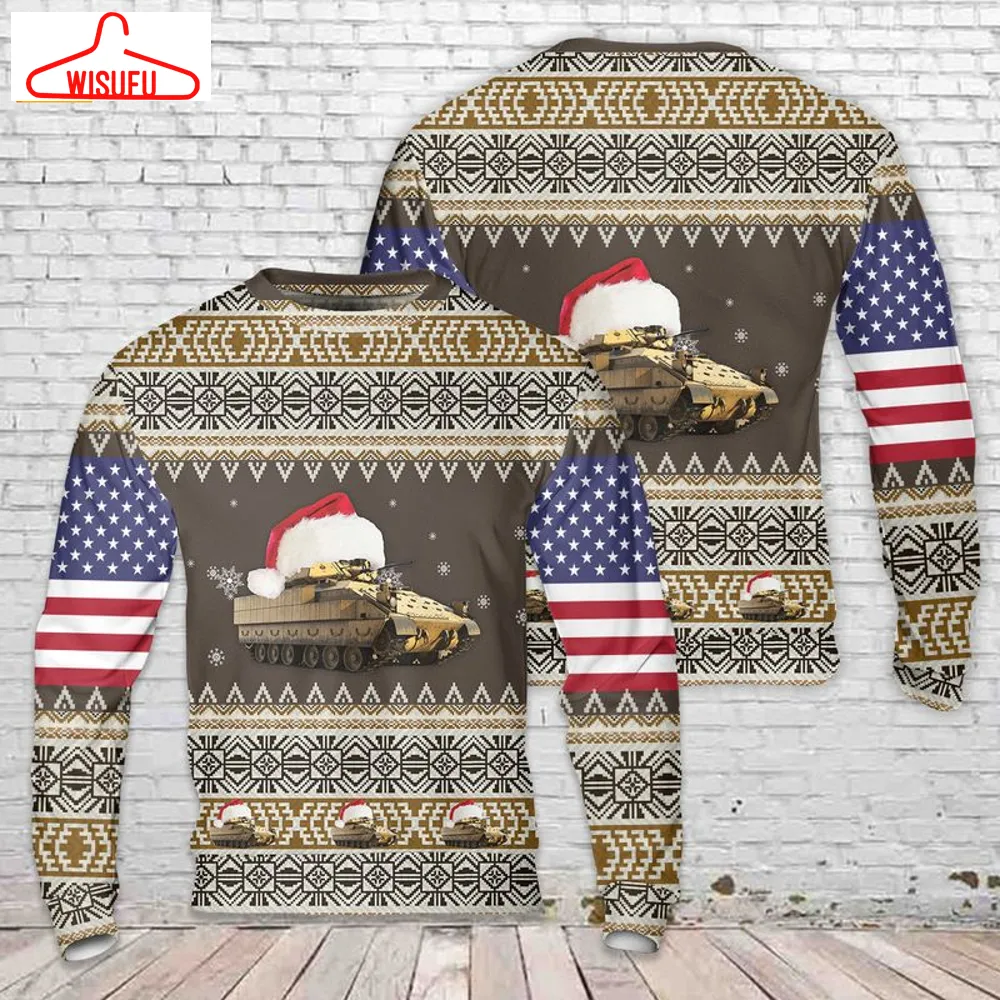 Us Army M2a3 Bradley Ugly Christmas Sweater