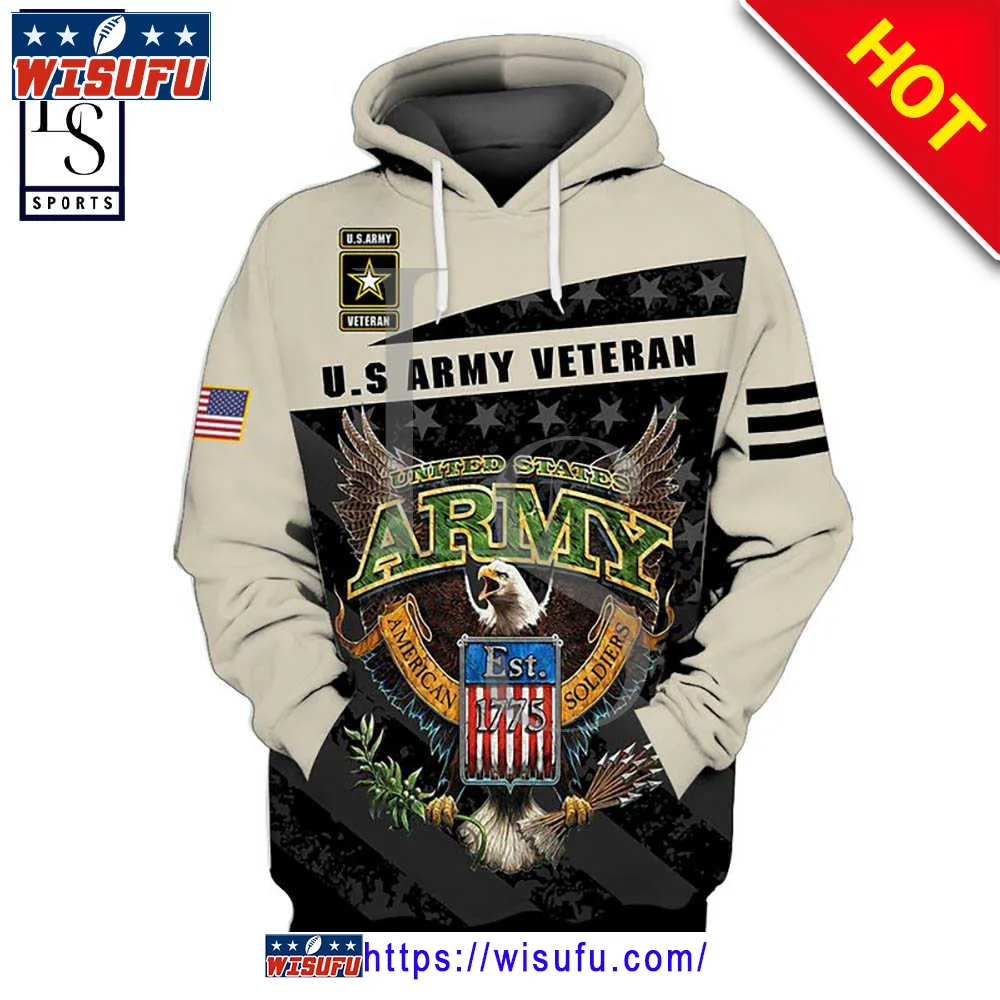 Us Army Veteran 3d Hoodie