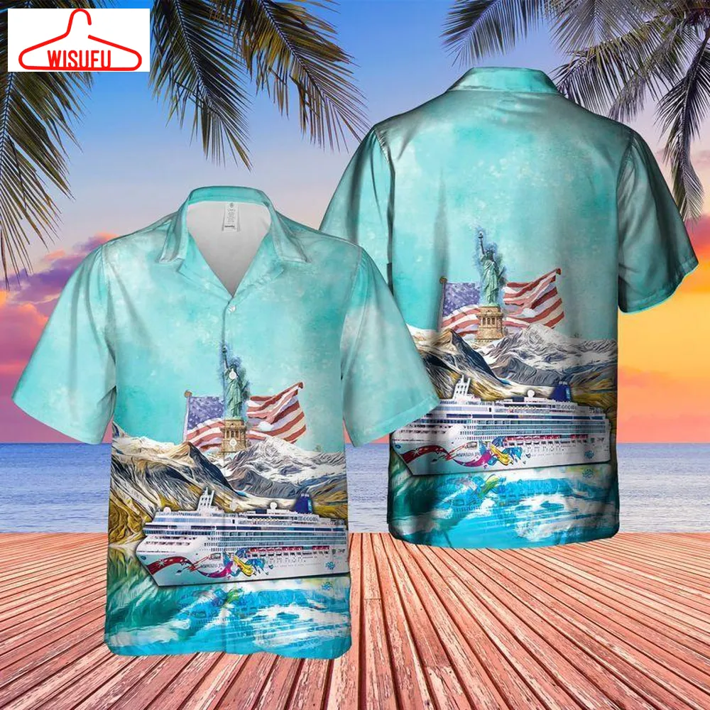 Us Cruise Ship Hawaiian Shirt - For Men & Women - Adult - Hw7729, New Hawaiian Holiday Outfits, New Fashion Gifts