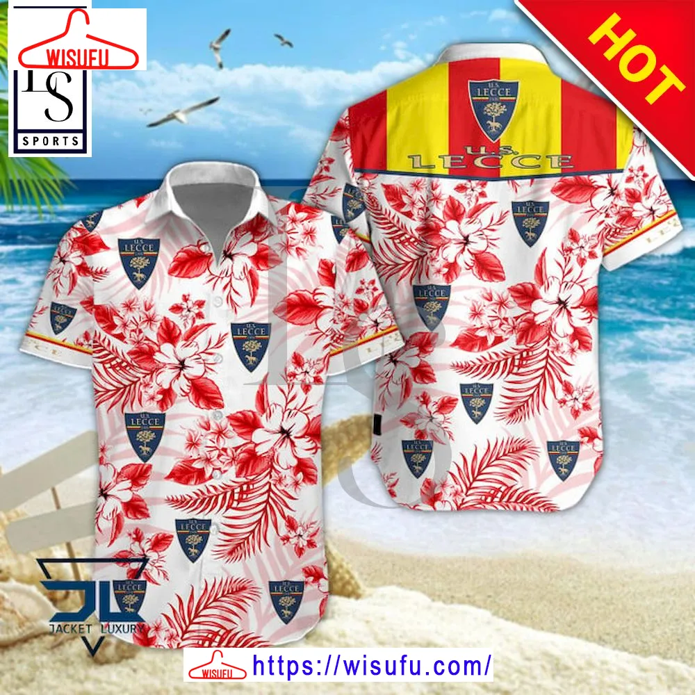 Us Lecce Floral Hawaiian Shirt, New Fashion Gifts