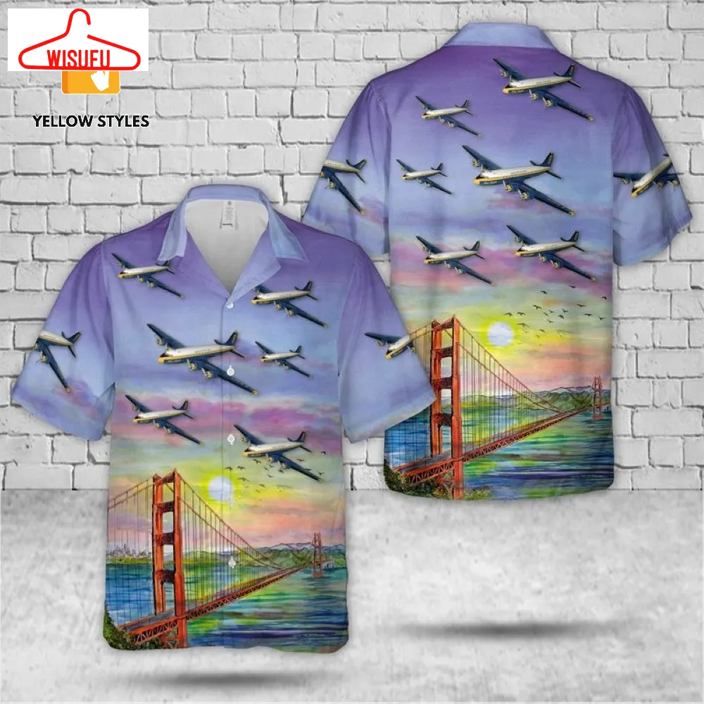 Us Navy Blue Angels Douglas R5d Hawaiian Shirt, New Fashion Gifts