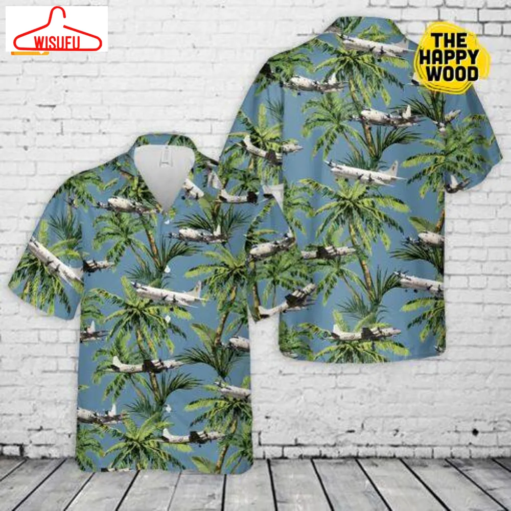 Us Navy Lockheed Orion Palm Tree Hawaiian Shirt, New Fashion Gifts