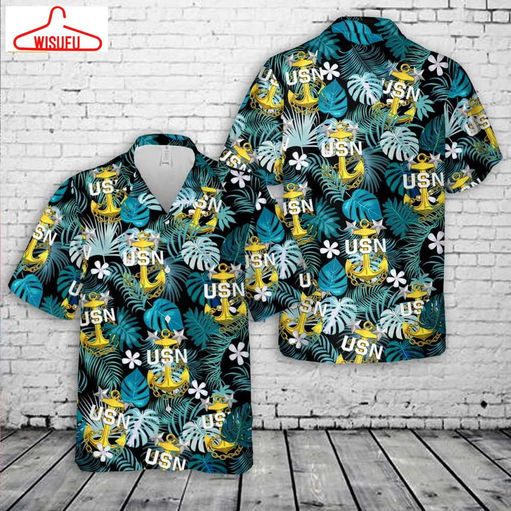 Us Navy Master Chief Anchor Hawaiian Shirt, New Fashion Gifts