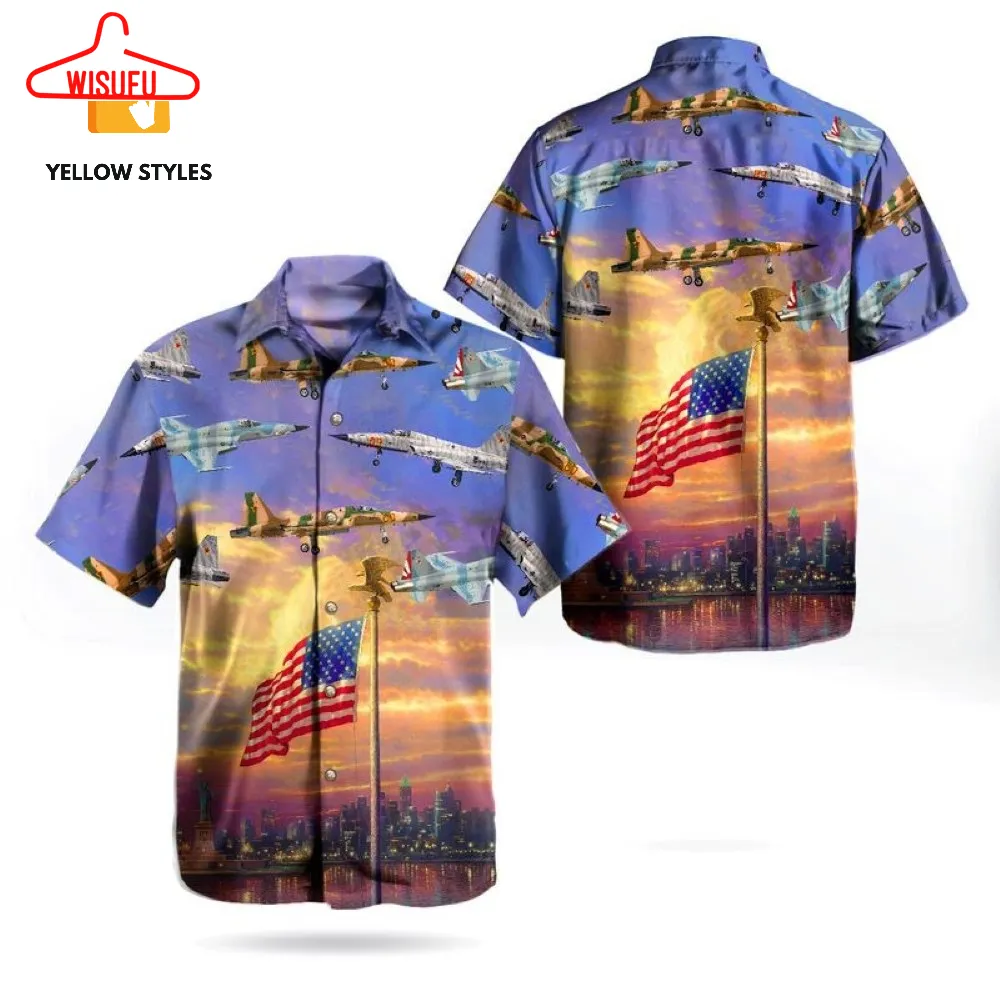 Us Navy Northrop F-5n Tiger Independence Day The Statue Of Liberty Hawaiian Shirt, New Fashion Gifts