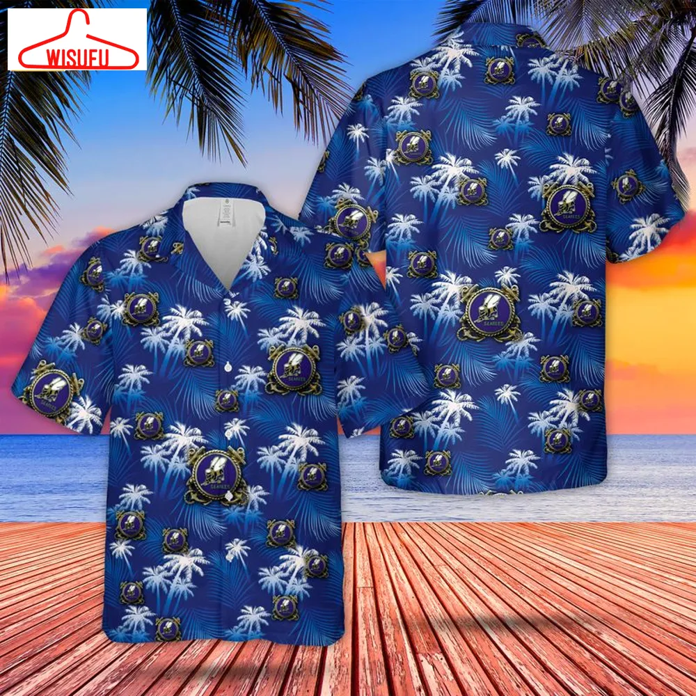 Us Navy Seabee With Anchor Hawaiian Shirt, New Fashion Gifts