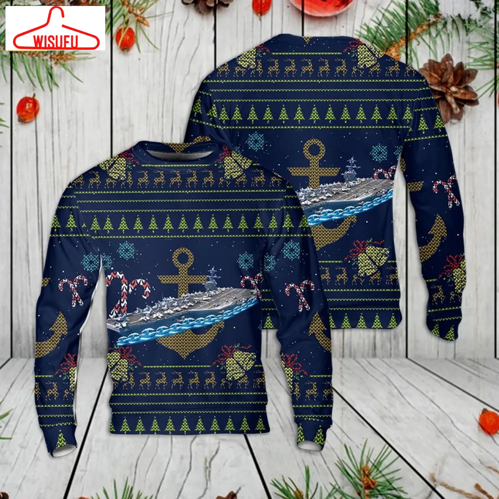 Us Navy Uss Carl Vinson Ugly Christmas Sweater