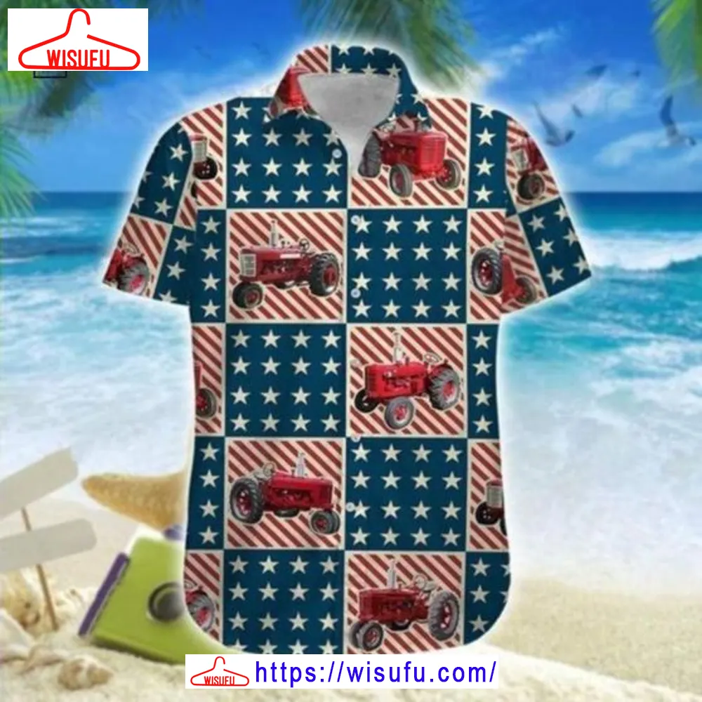 Us Tractor 4th Of July Hawaiian Shirt, New Fashion Gifts