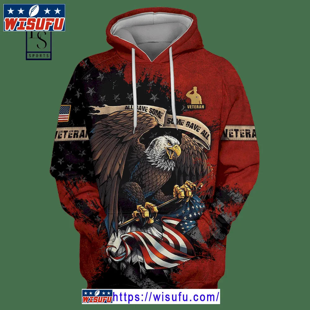 Us Veteran All Gave Some Some Gave All Unise-x Hoodie 3d