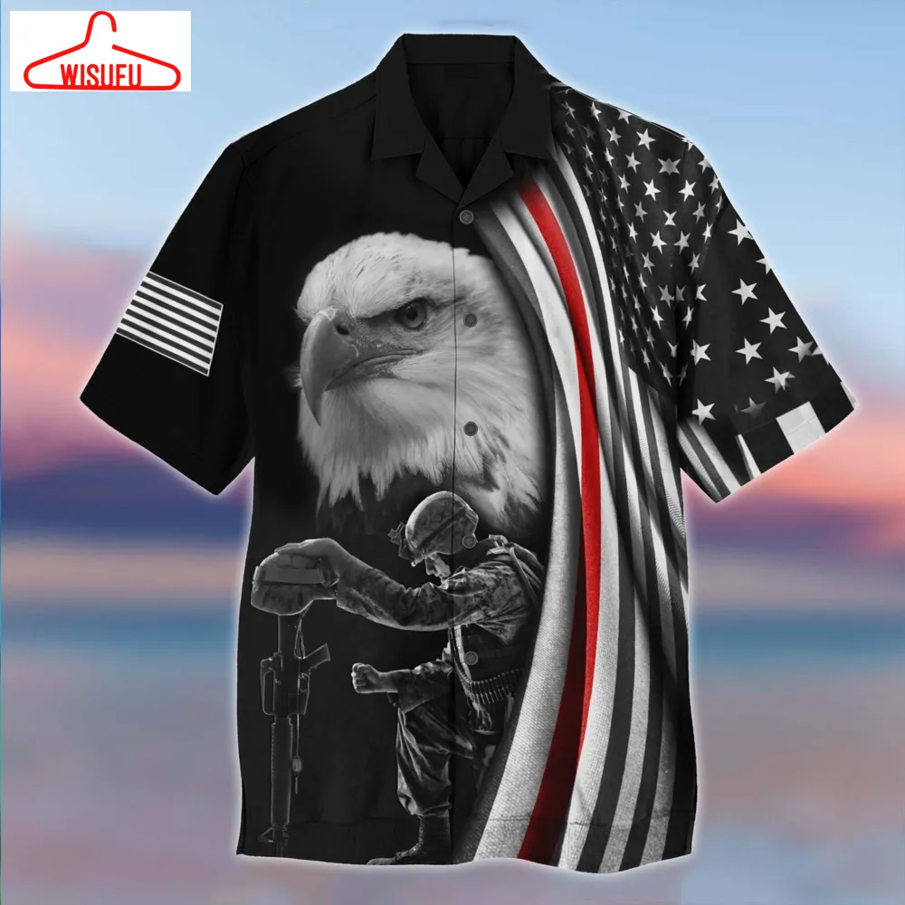 Us Veteran Dark Eagle Hawaiian Shirt - For Men & Women - New Winter Fashion Shirt Gift For Family, New Fashion Gifts