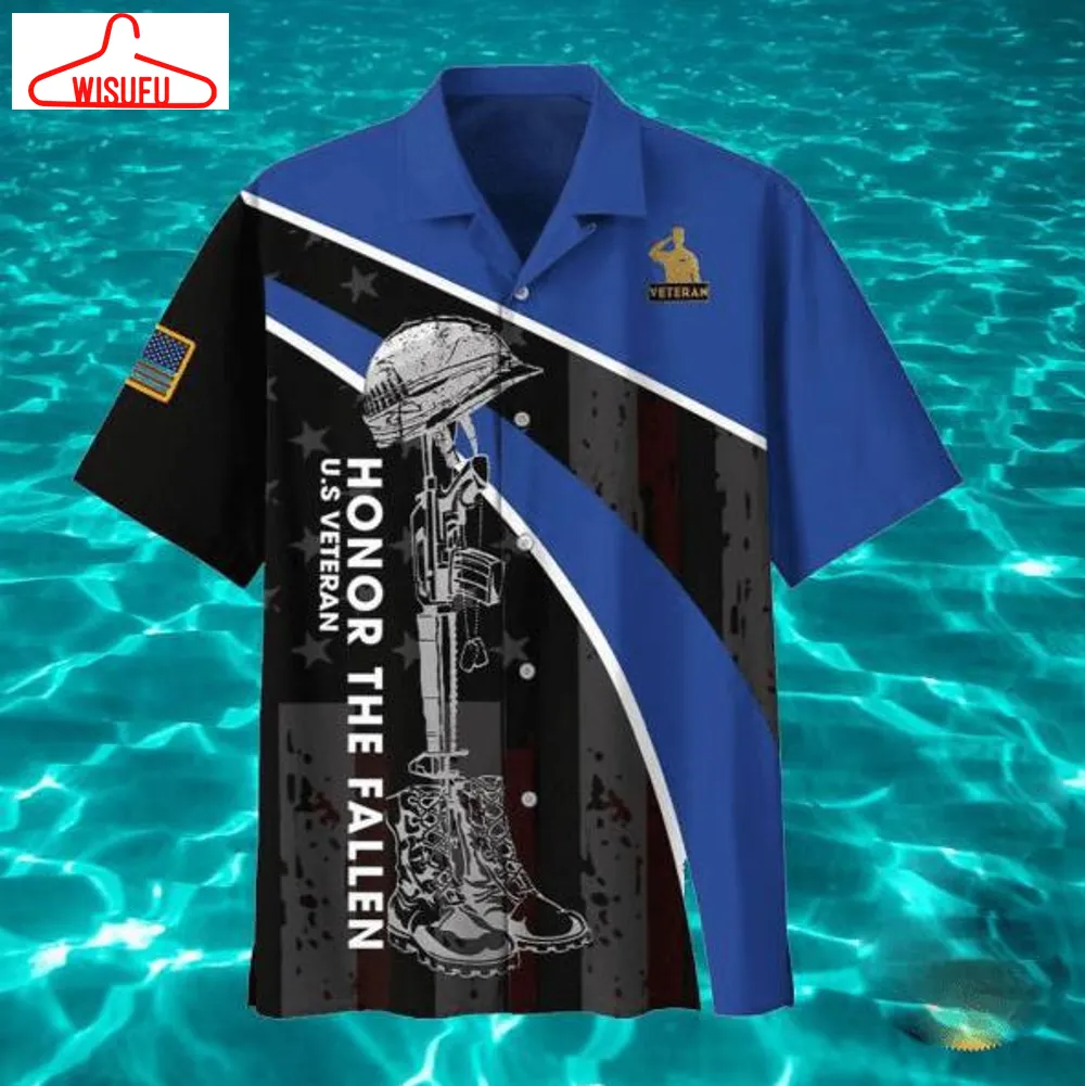 Us Veteran Honnor The Fallen Hawaiian Shirt - For Men & Women - New Winter Fashion Shirt Gift For Family, New Fashion Gifts