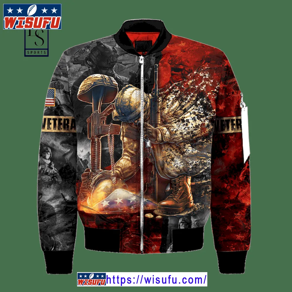 Us Veteran Honor The Fallen Unis.ex Bomber Jacket