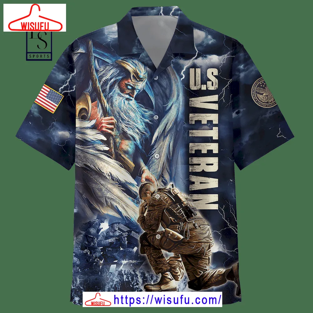 Us Veteran Zeus And The Solider Unis-ex Hawaiian Shirt, New Fashion Gifts